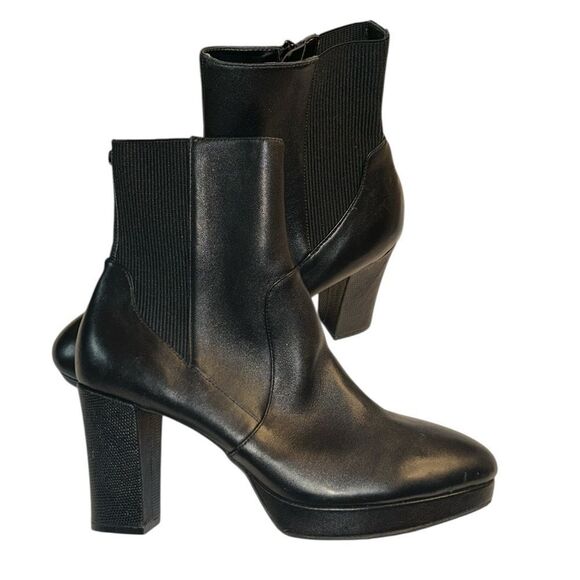 Donald J Pliner Black Platform Leather Boots(Size 10M) - Picture 3 of 11